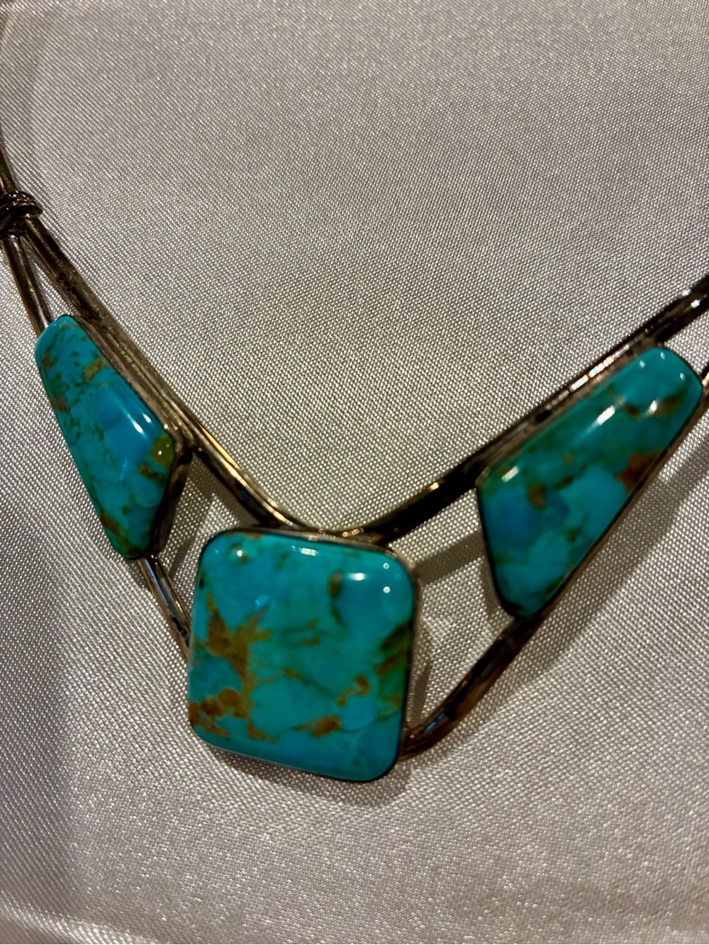 DTR Jay King Turquoise Sterling Statement Choker Necklace Marked